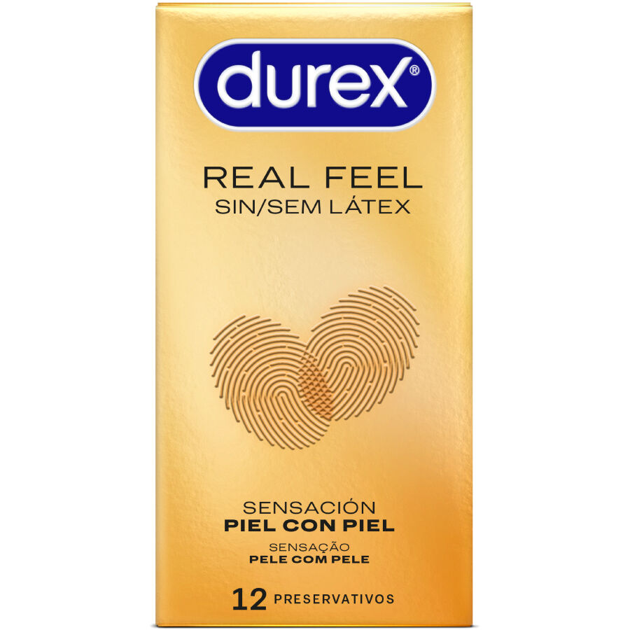 Prezervative Durex Real Feel fara latex 12 buc – material non-latex senzatie piele pe piele