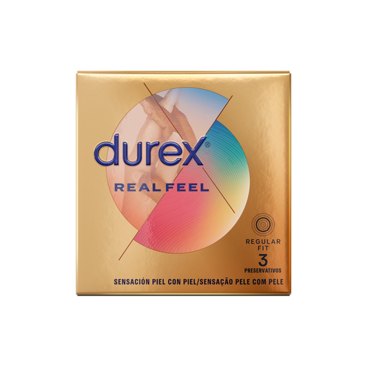 Durex Real Feel prezervative fara latex 3 buc ambalaj – material Real-Feel testat clinic