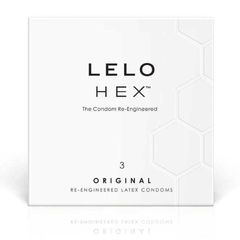 Prezervative Latex Natural LELO HEX 3 buc – Structura Hexagonala - Prezervative - Sensivo