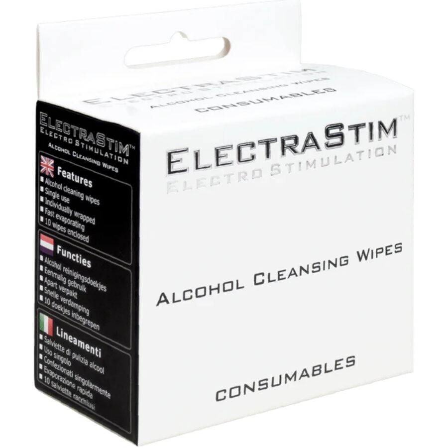 Servetele alcool curatare jucarii erotice ElectraStim 10 buc – 70% izopropilic ambalate individual