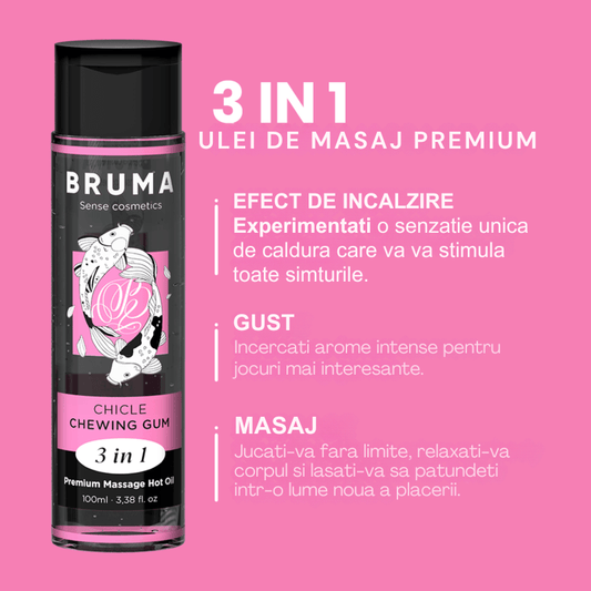 Ulei Masaj Hot Guma de Mestecat 3 in 1 100ml – Bruma - Ulei masaj - Sensivo