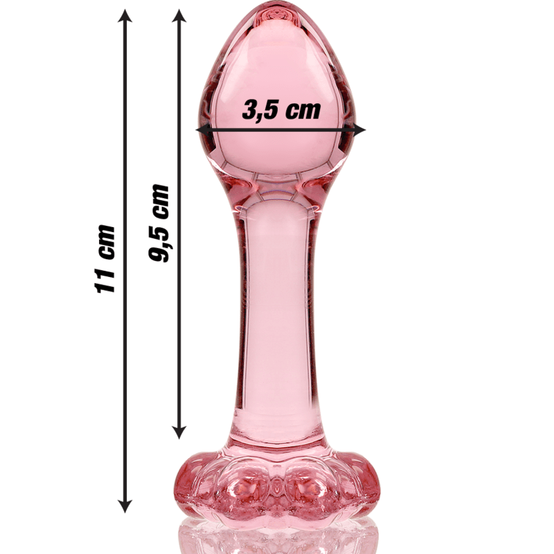 Anal Plug din Sticla Borosilicata Nebula Model 2 Roz 11cm Diametru 3.5cm - Anal Plug - Sensivo