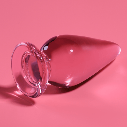Anal Plug din Sticla Borosilicata Nebula Model 4 Roz 11cm Diametru 5cm - Anal Plug - Sensivo