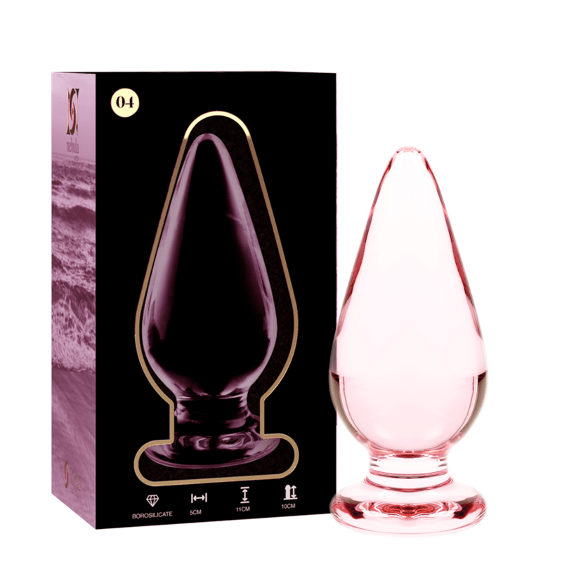 Anal Plug din Sticla Borosilicata Nebula Model 4 Roz 11cm Diametru 5cm - Anal Plug - Sensivo