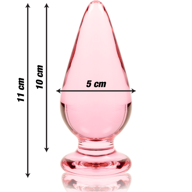 Anal Plug din Sticla Borosilicata Nebula Model 4 Roz 11cm Diametru 5cm - Anal Plug - Sensivo