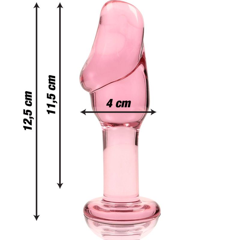 Anal Plug din Sticla Borosilicata Nebula Model 6 Roz 12.5cm Diametru 4cm - Anal Plug - Sensivo