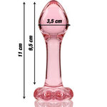 Anal plug Nebula sticla borosilicata roz – suprafata neteda penetrare confortabila
