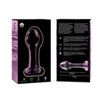 Anal plug sticla roz Nebula ibiza – compatibil lubrifianti apa si silicon
