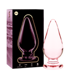 Anal plug sticla borosilicata Nebula Model 4 roz 11cm diametru 5cm