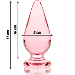Anal plug Nebula sticla borosilicata roz – suprafata neteda penetrare confortabila