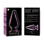 Anal plug sticla roz Nebula ibiza – compatibil lubrifianti apa si silicon