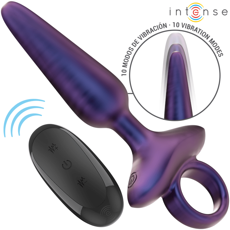 Anal Plug Vibrator cu Telecomanda Intense Marlon Model 4 Negru - Anal Plug - Sensivo