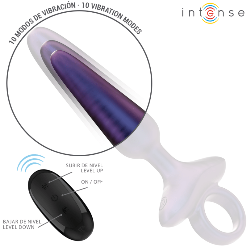 Anal Plug Vibrator cu Telecomanda Intense Marlon Model 4 Negru - Anal Plug - Sensivo