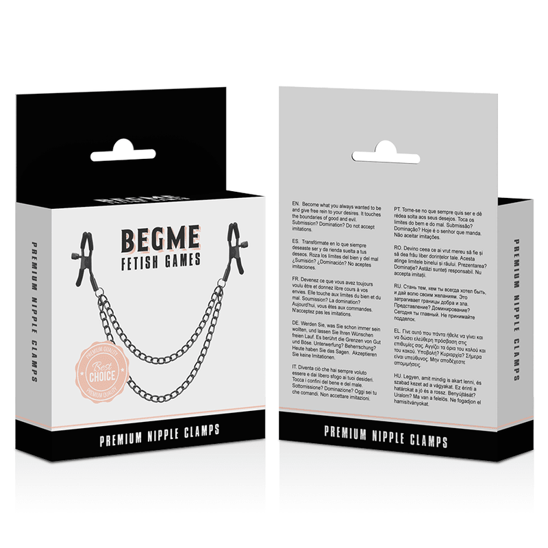 Clesti pentru Sfarcuri cu Lant Editie Rosie - BEGME - BDSM - Sensivo