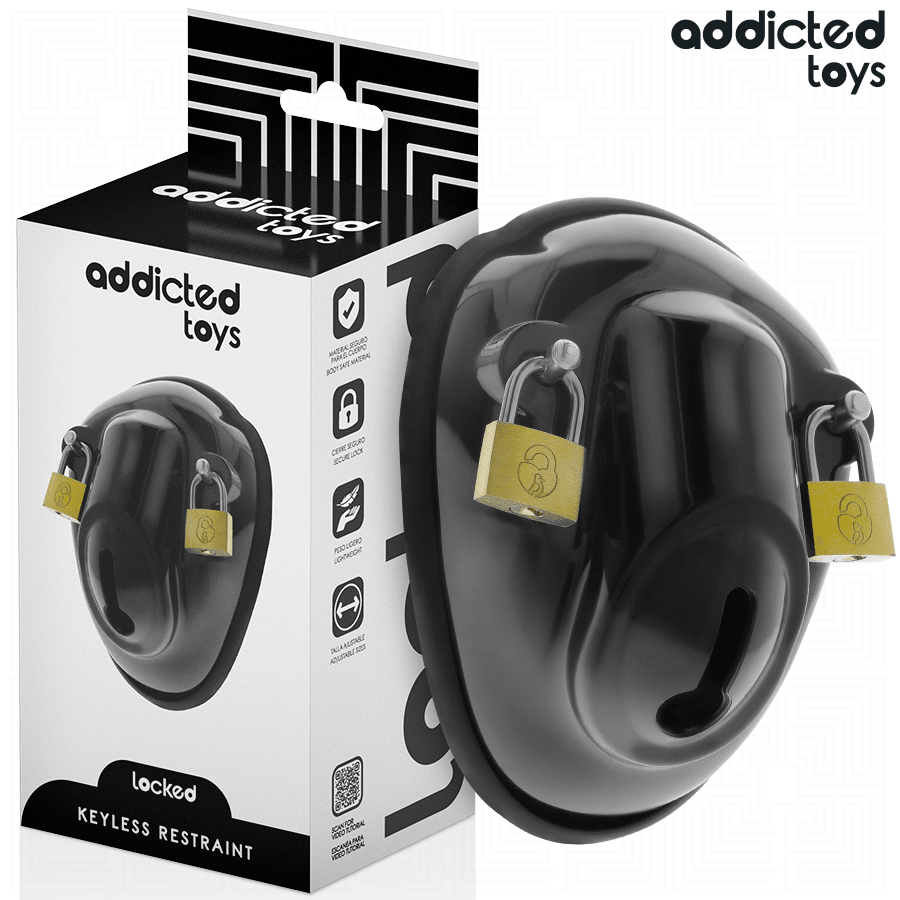 Custa Castitate Penis cu Inele si Lacat 11.5 cm - Addicted Toys - BDSM - Sensivo