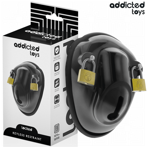 Custa Castitate Penis cu Inele si Lacat 11.5 cm - Addicted Toys - BDSM - Sensivo