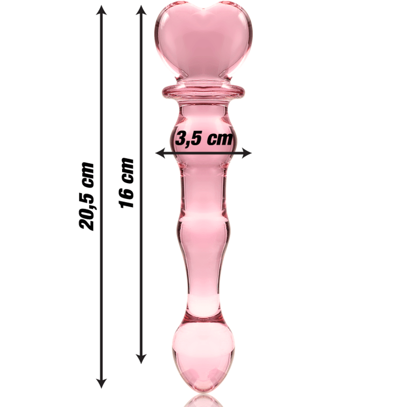 Dildo din Sticla Borosilicata Nebula Model 21 Roz 20.5cm Diametru 3.5cm - Dildo - Sensivo