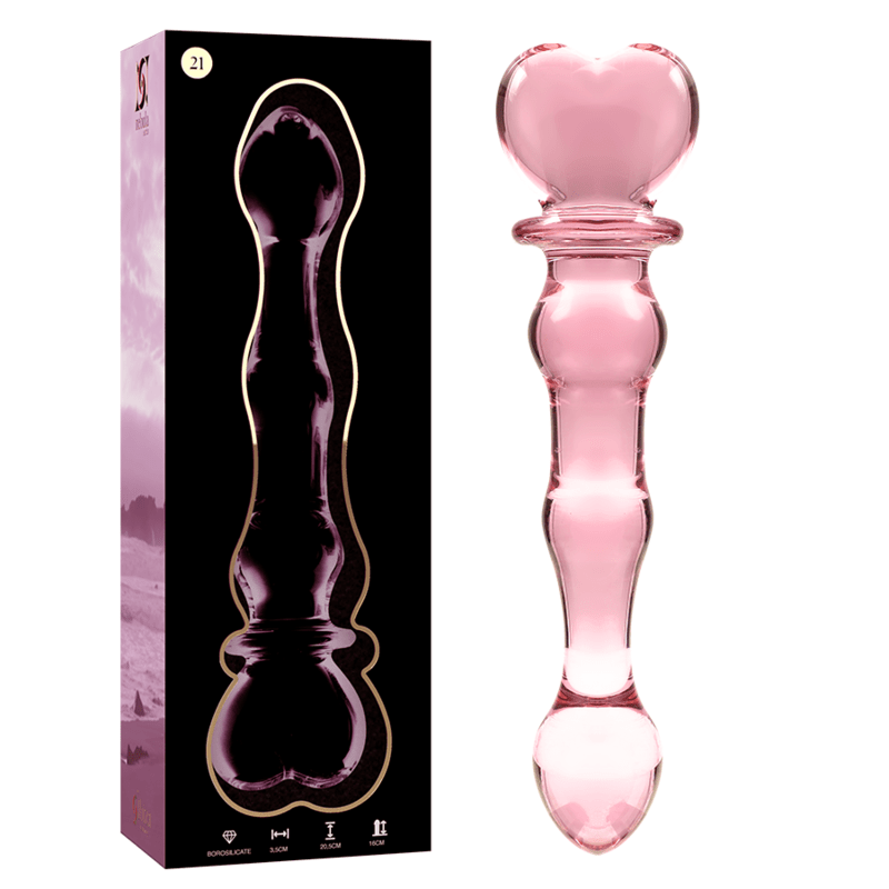 Dildo din Sticla Borosilicata Nebula Model 21 Roz 20.5cm Diametru 3.5cm - Dildo - Sensivo