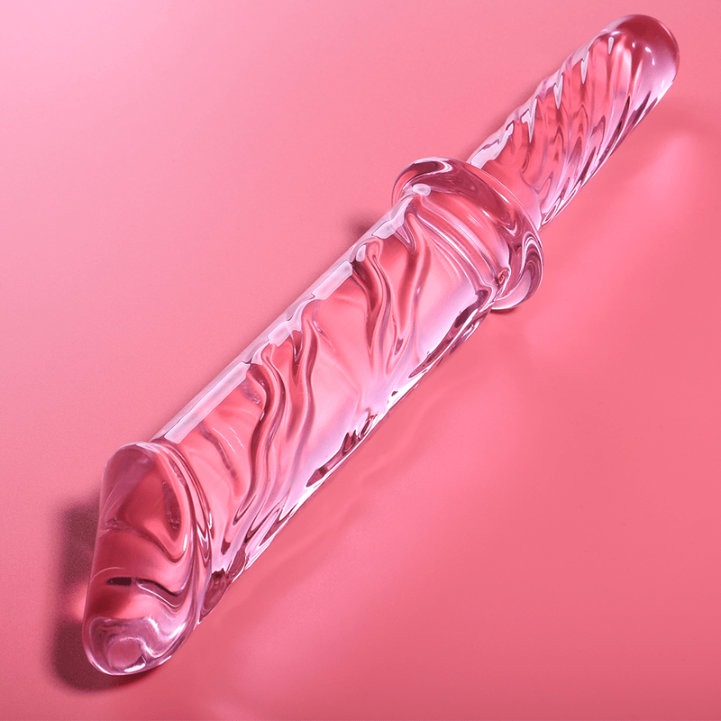 Dildo din Sticla Borosilicata Nebula Model 24 Roz 28.5cm Diametru 5cm - Dildo - Sensivo