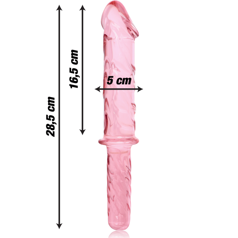 Dildo din Sticla Borosilicata Nebula Model 24 Roz 28.5cm Diametru 5cm - Dildo - Sensivo