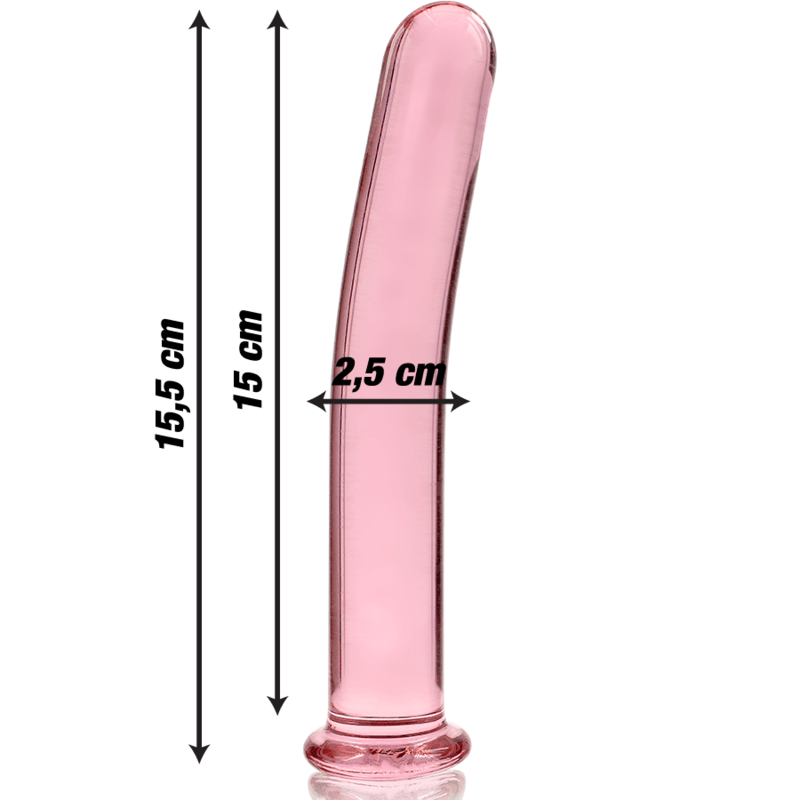 Dildo din Sticla Borosilicata Nebula Model 9 Roz 15.5cm Diametru 2.5cm - Dildo - Sensivo