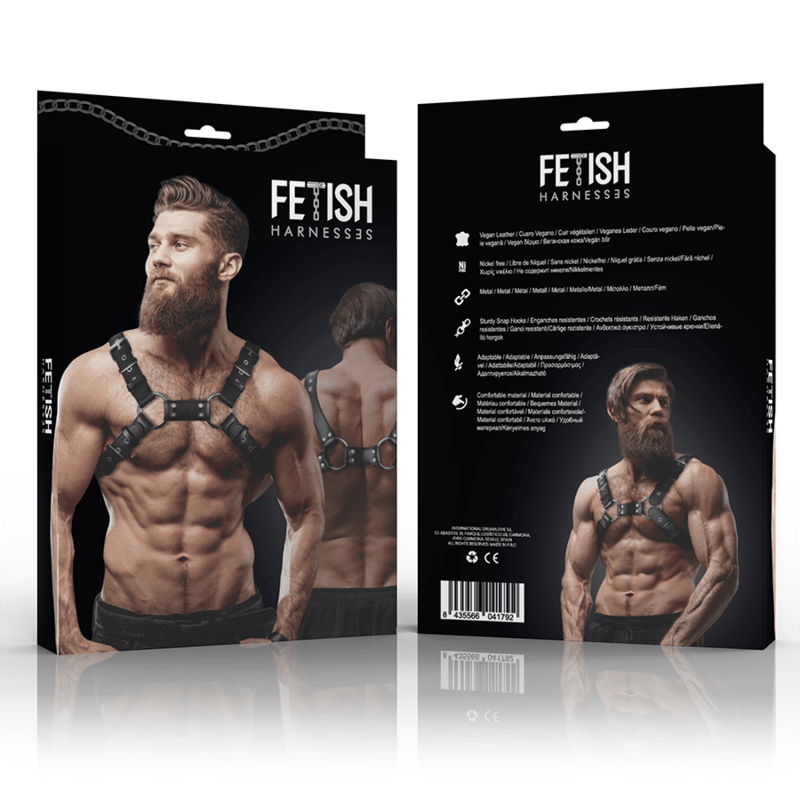 Harness Piept Barbati Eco Piele Bulldog Fetish Submissive - BDSM - Sensivo