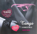 Tanga comestibila capsuni cu 2 accesorii pentru sfarcuri Hot Flowers
