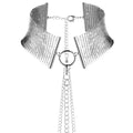 Colier metalic argintiu Bijoux Indiscrets Desir Metallique din plasa metalica