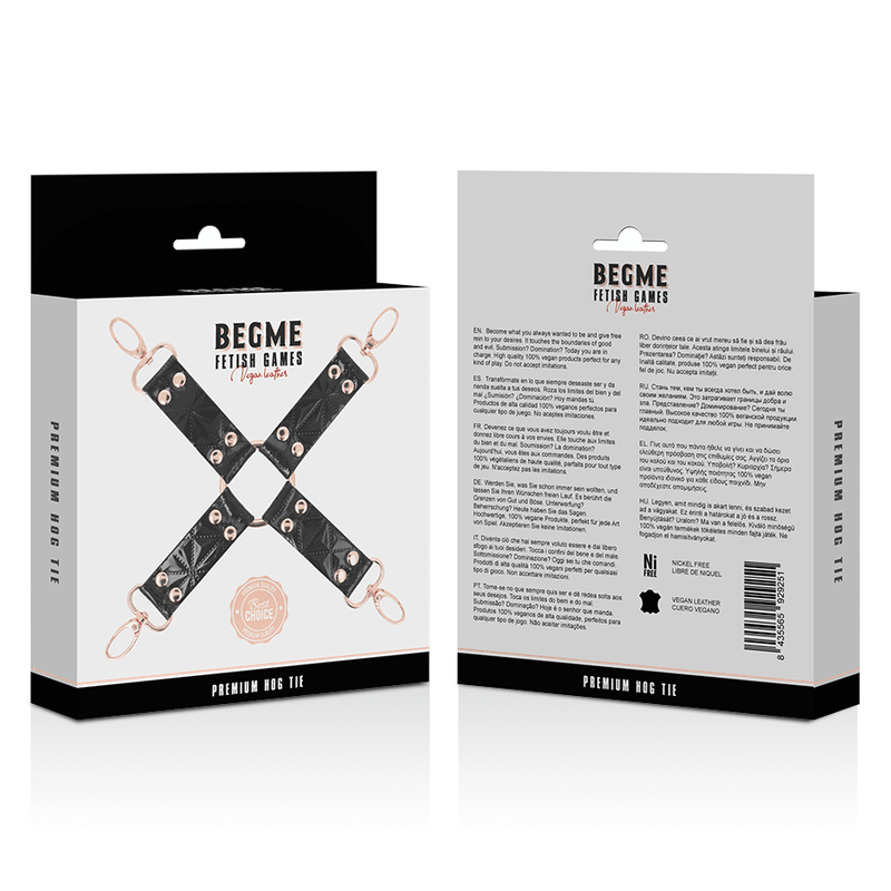 Imobilizator Hog Tie din Piele Vegana BDSM - BEGME - BDSM - Sensivo