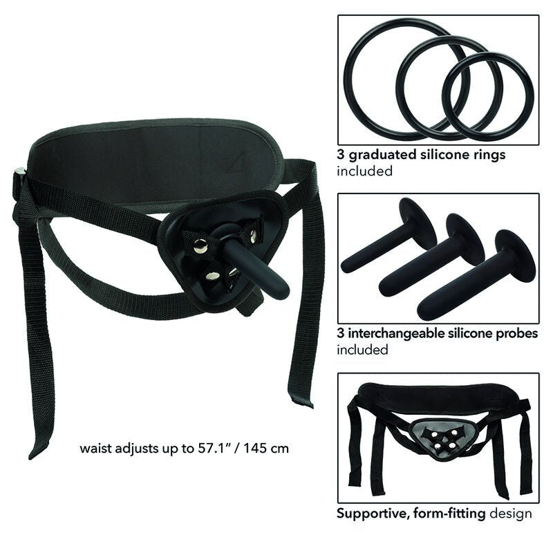 Kit Pegging Strap-on cu 3 Sonde Silicon - CalExotics - Strap-on - Sensivo