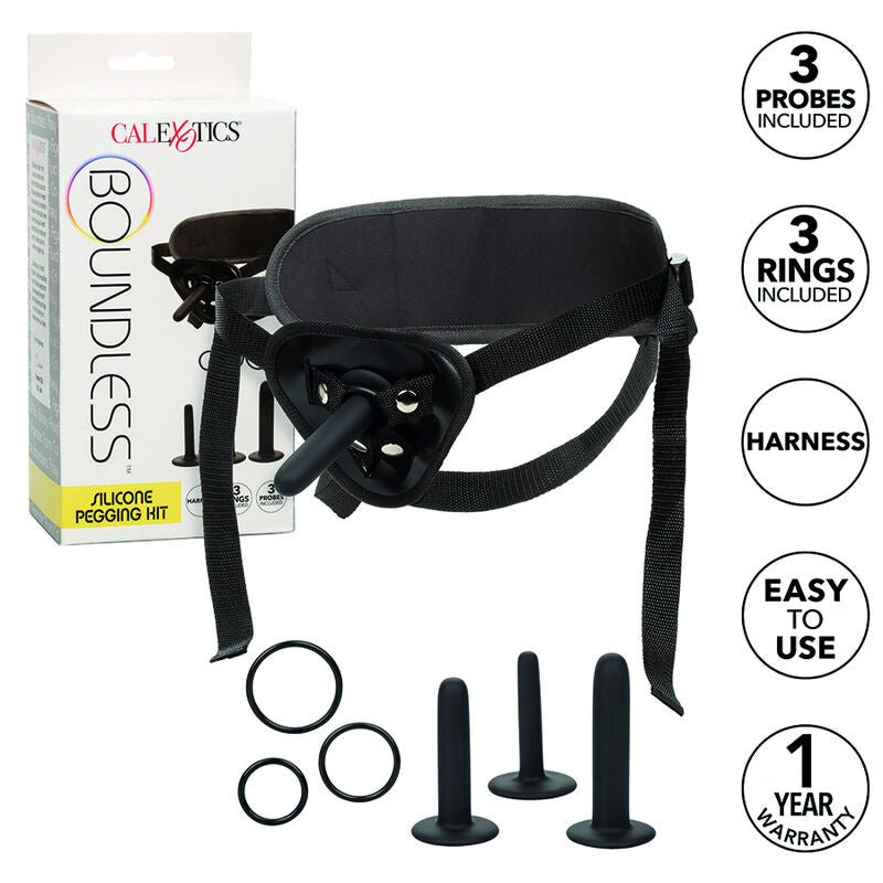 Kit Pegging Strap-on cu 3 Sonde Silicon - CalExotics - Strap-on - Sensivo
