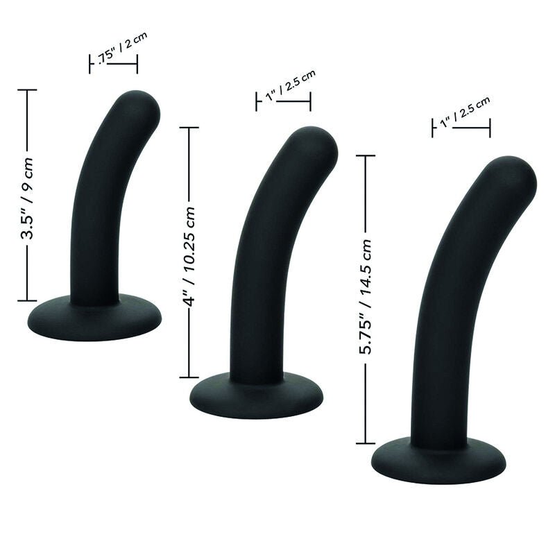 Kit Pegging Strap-on Curbat cu 3 Sonde Silicon - CalExotics - Strap-on - Sensivo