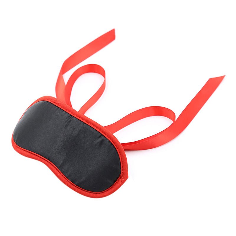 Masca Fetish Neagra cu Margini Rosii - Ohmama - BDSM - Sensivo
