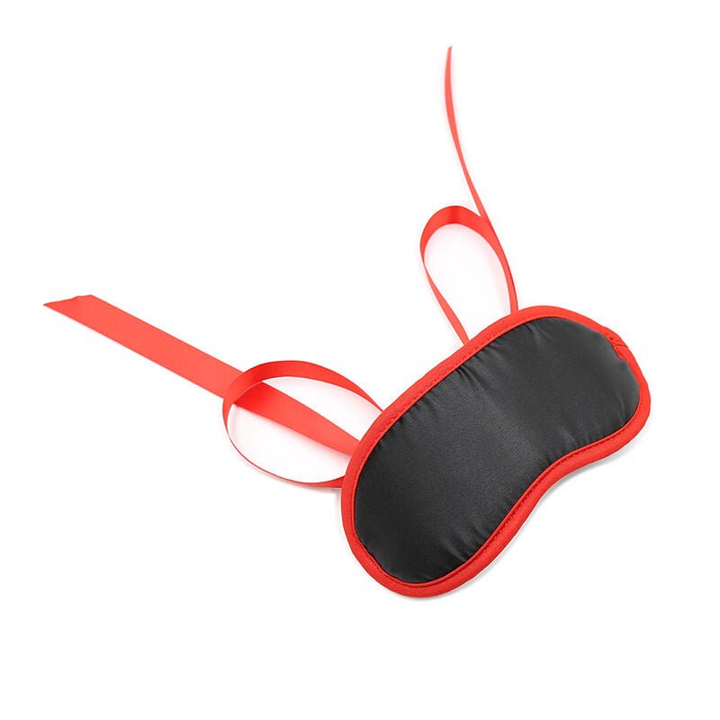 Masca Fetish Neagra cu Margini Rosii - Ohmama - BDSM - Sensivo