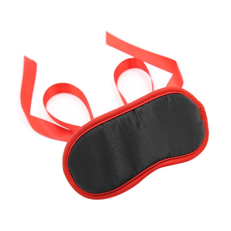 Masca Fetish Neagra cu Margini Rosii - Ohmama - BDSM - Sensivo