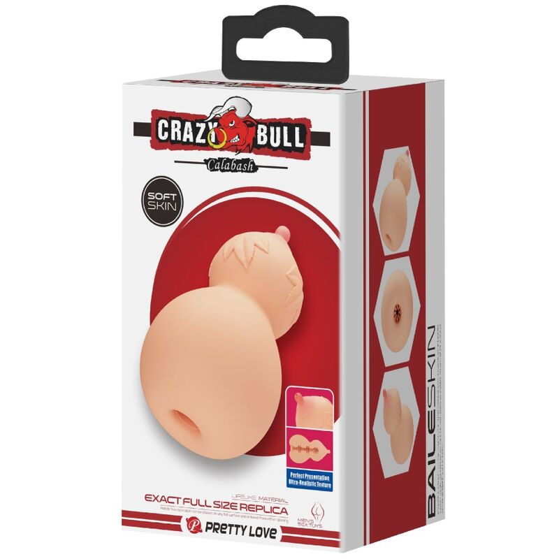 Masturbator Crazy Bull Calabash forma San Waterproof - Masturbator - Sensivo