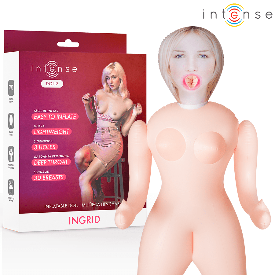 Papusa Gonflabila cu 3 Orificii Ingrid 145 cm - Intense - Papusa gonflabila - Sensivo