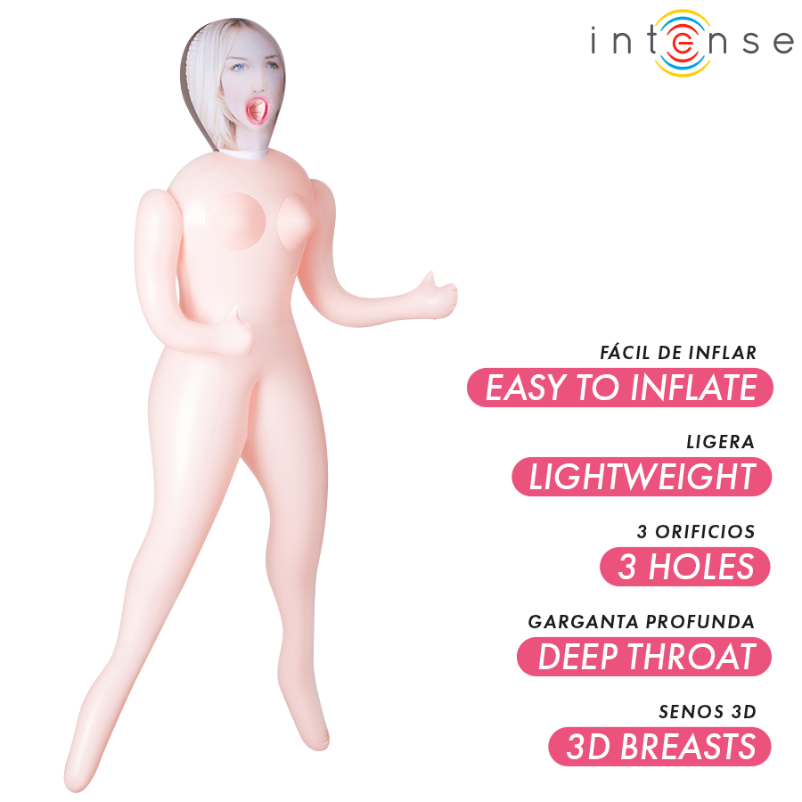 Papusa Gonflabila cu 3 Orificii Ingrid 145 cm - Intense - Papusa gonflabila - Sensivo