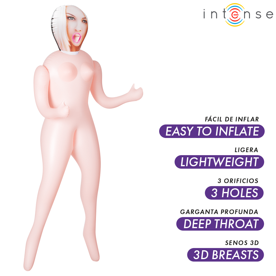 Papusa Gonflabila cu 3 Orificii Irina 145 cm - Intense - Papusa gonflabila - Sensivo