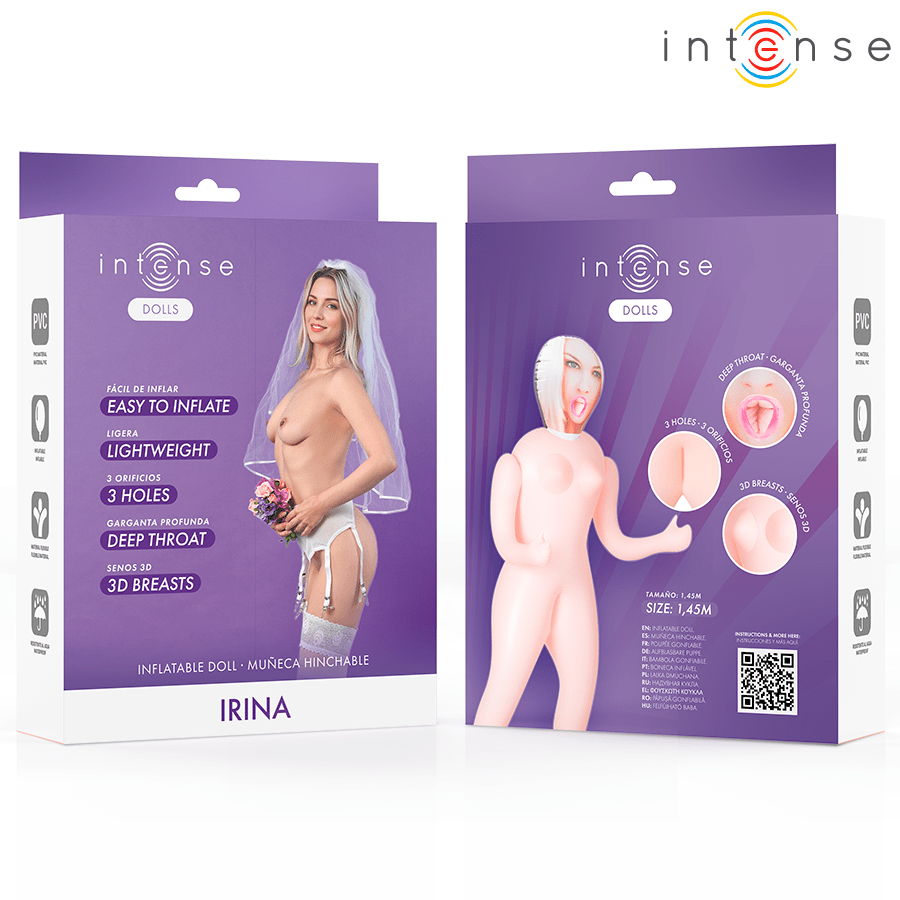 Papusa Gonflabila cu 3 Orificii Irina 145 cm - Intense - Papusa gonflabila - Sensivo