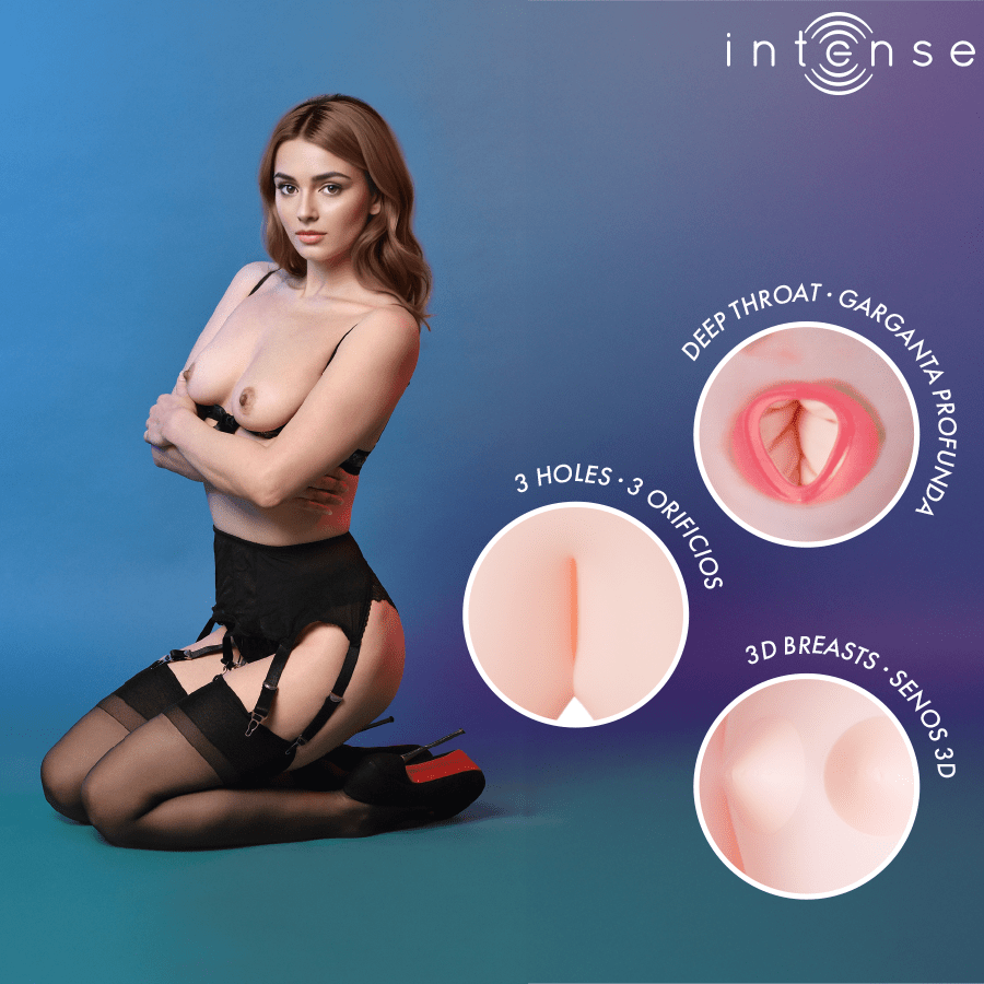 Papusa Gonflabila cu 3 Orificii Monique 145 cm - Intense - Papusa gonflabila - Sensivo