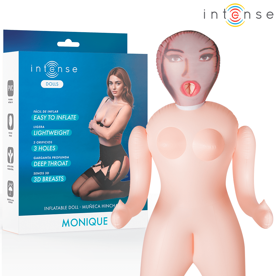 Papusa Gonflabila cu 3 Orificii Monique 145 cm - Intense - Papusa gonflabila - Sensivo