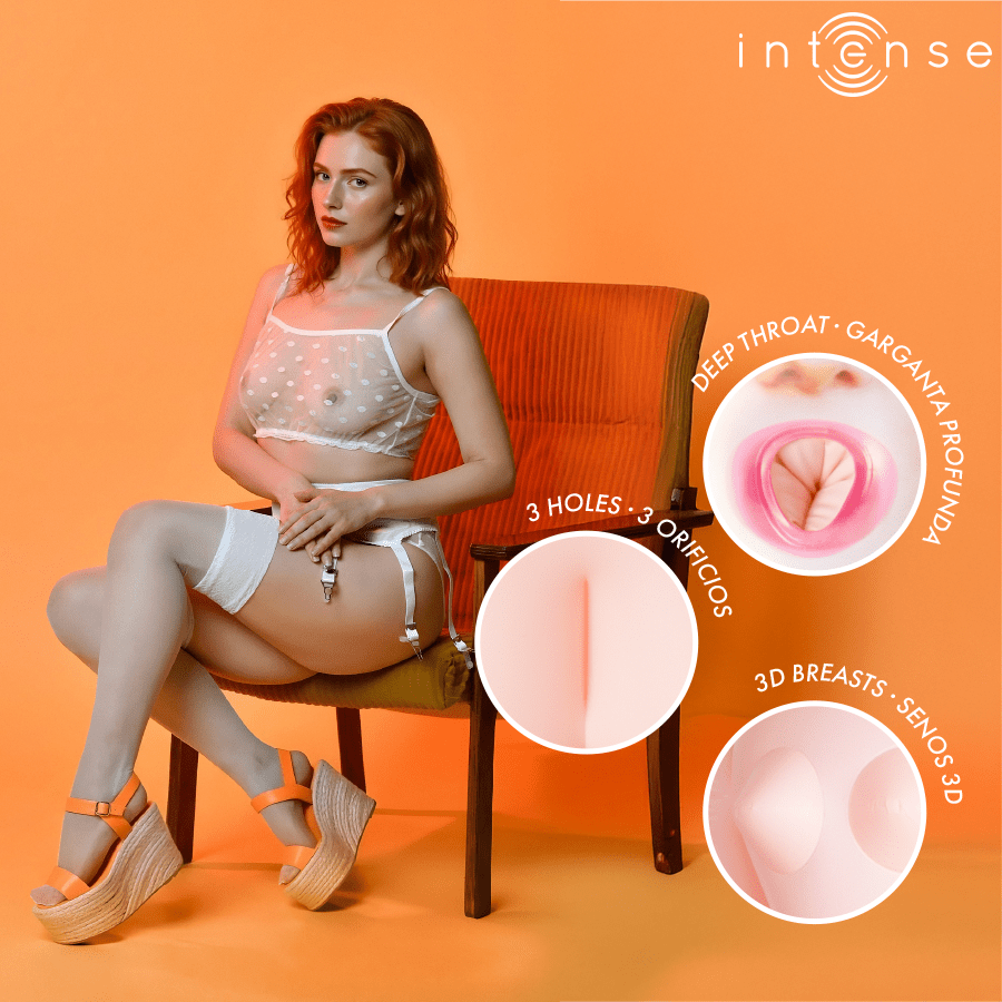 Papusa Gonflabila cu 3 Orificii Scarlett 145 cm - Intense - Papusa gonflabila - Sensivo