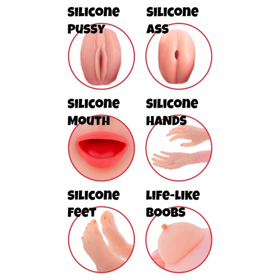 Papusa Gonflabila Realista cu Par si Vagin Silicon Lola 145 cm - Hidden Desire - Papusa gonflabila - Sensivo
