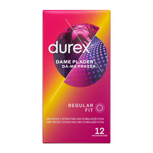Durex Dame Placer 12 buc ambalaj – latex natural lubrifiat design anatomic Easy-On