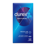 Prezervative Durex Natural Plus – continut pachet 12 unitati, condom anatomic cu rezervor