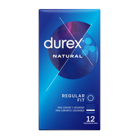 Prezervative Durex Natural Plus – continut pachet 12 unitati, condom anatomic cu rezervor