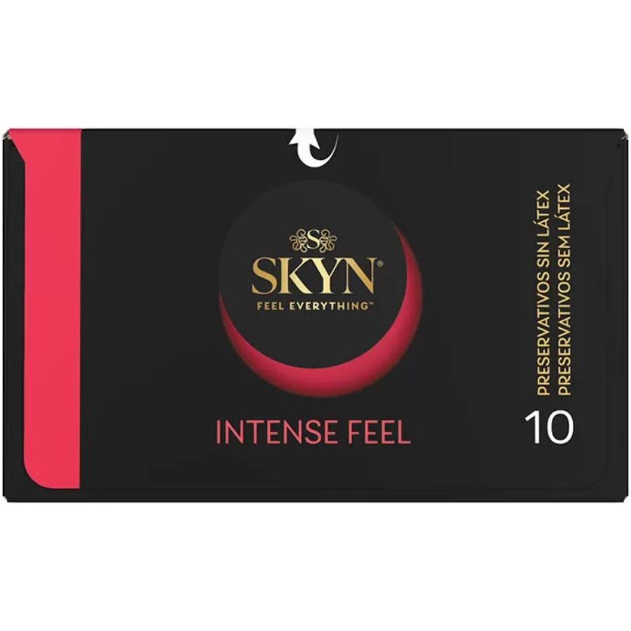 Prezervative Fara Latex SKYN Intense Feel cu Textura Valuri 10 buc - Prezervative - Sensivo