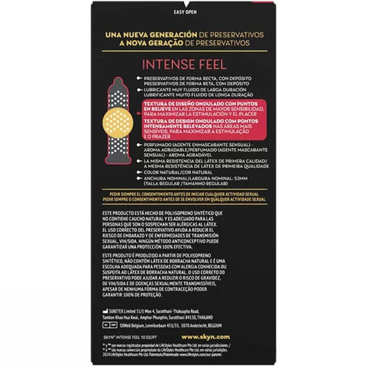 SKYN Intense Feel prezervative fara latex 10 buc – material SKYNFEEL moale si flexibil