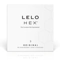 Prezervative Latex Natural LELO HEX 3 buc – Structura Hexagonala - Prezervative - Sensivo